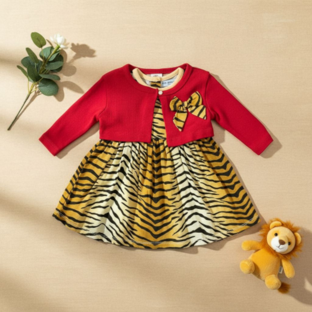 New Without Tags Mon Caramel Baby Girl Dress Set with Cardigan Size 6 Months